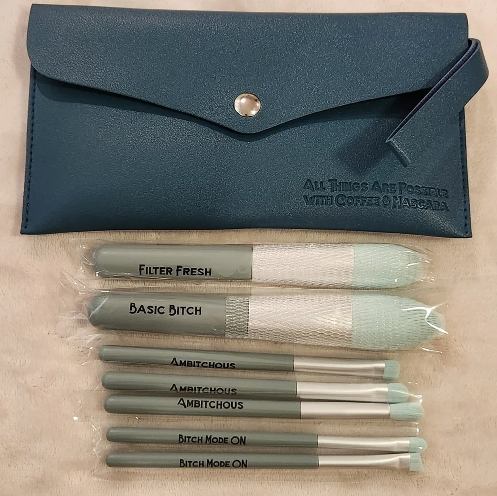 B*tchy Makeup Brush Set and Bag